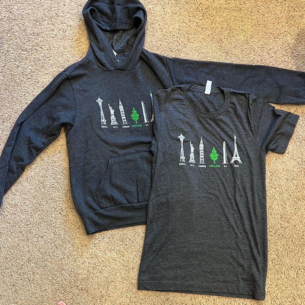Portland Sweatshirt and t-shirt - XS Grey